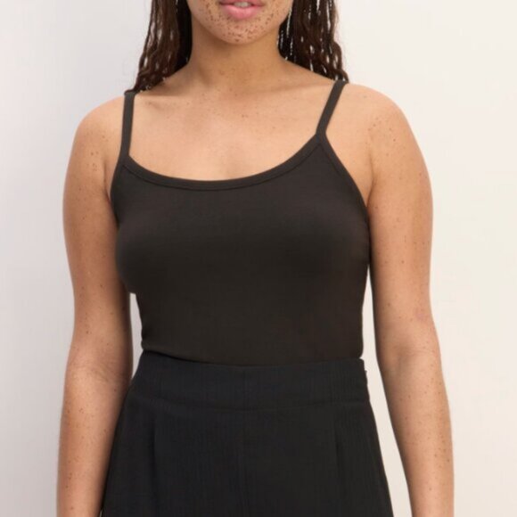 NWT Everlane The Supima Form Spaghetti Strap Cami Black - Picture 6 of 7
